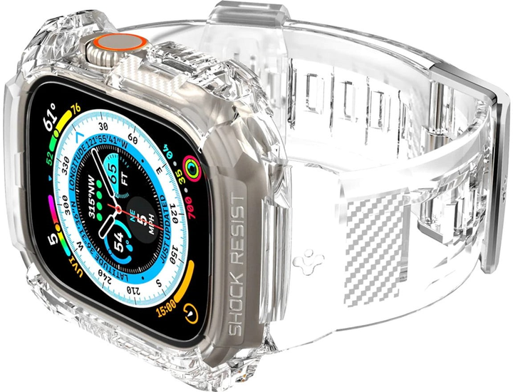 Pasek z etui Spigen Rugged Armor Pro ACS05461 do Apple Watch Ultra 49 mm Przezroczysty (8809811868807) - obraz 8