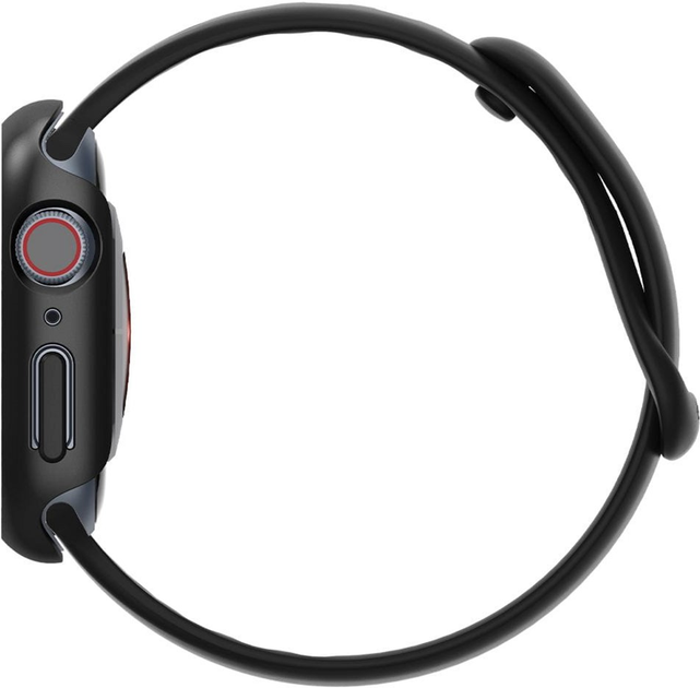 Etui Spigen Thin Fit ACS04174 do Apple Watch 7 45 mm Czarny (8809811857597) - obraz 6