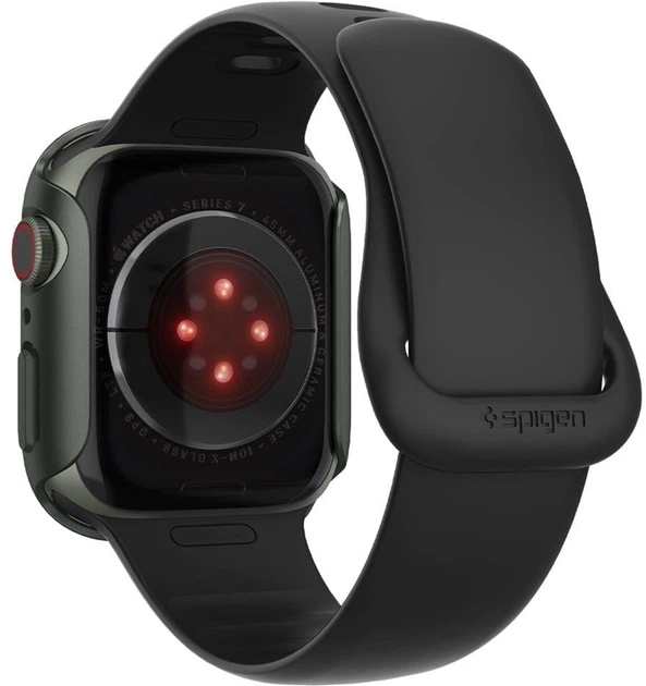 Etui Spigen Thin Fit ACS04175 do Apple Watch 7 45 mm Zielony (8809811857603) - obraz 6