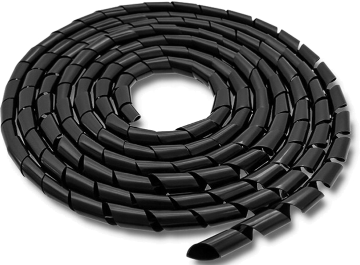 Органайзер для кабелю Qoltec 6 мм х 10 м Чорний (5901878522500) - зображення 1