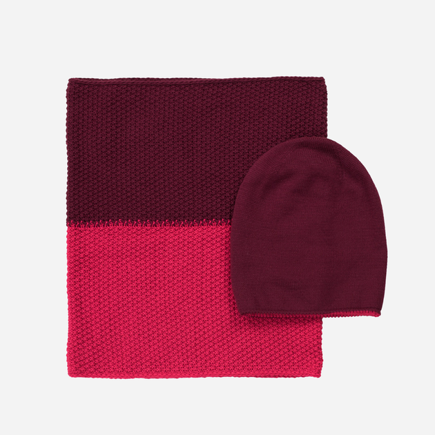 Комплект жіночий шапка + хомут Art Of Polo cz19815 One Size Темно-червоний/Фуксія (5902021131976) - зображення 1