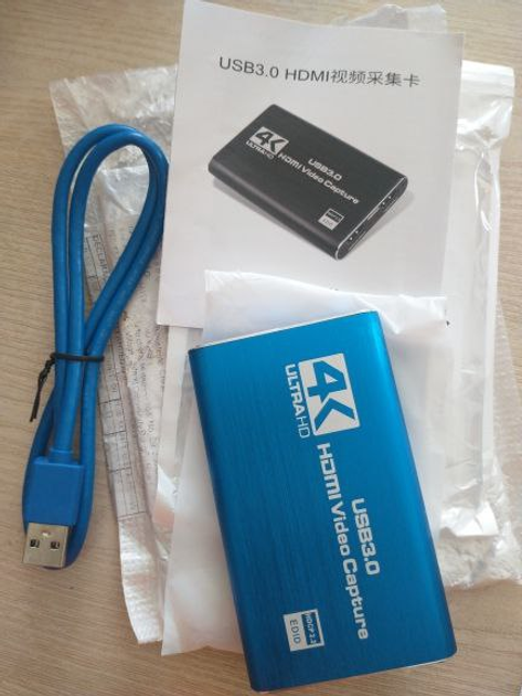 Внешняя карта видеозахвата 4K HDMI в USB 3.0 Blue с микрофонным входом и выходом на наушники, устройство видео оцифровки ( 4K HDMI Video Capture USB3.0 AY02 ) - изображение 9