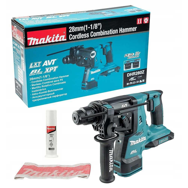 Перфоратор акумуляторний Makita DHR280Z (LXT, 2.8 Дж, SDS-PLUS, AVT, без акумуляторів та зарядного пристрою) - зображення 6