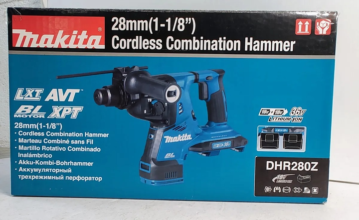 Перфоратор акумуляторний Makita DHR280Z (LXT, 2.8 Дж, SDS-PLUS, AVT, без акумуляторів та зарядного пристрою) - зображення 7
