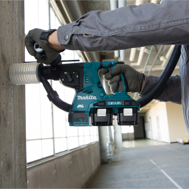 Перфоратор акумуляторний Makita DHR280Z (LXT, 2.8 Дж, SDS-PLUS, AVT, без акумуляторів та зарядного пристрою) - зображення 8