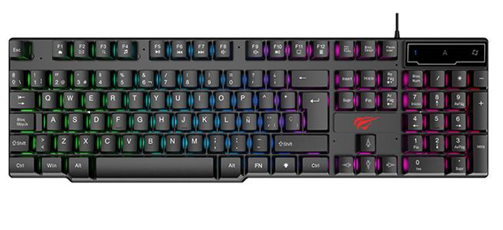 Клавіатура Havit HV-KB504L Black, USB, игровая, подсветка (6939119031428) - изображение 1