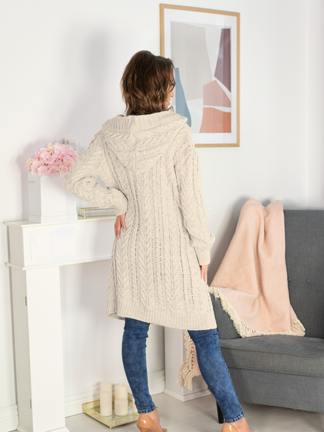 Кардиган жіночий Merribel Limis One Size Бежевий (5907621619664) - зображення 3