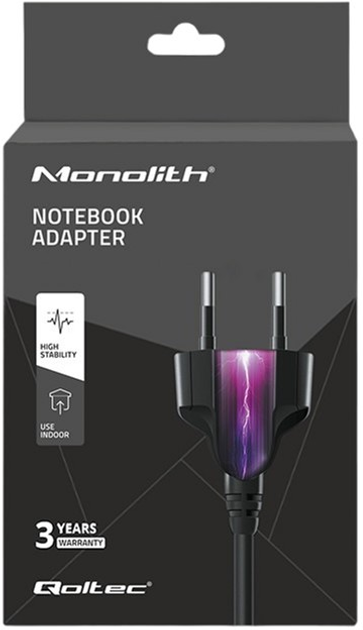 Zasilacz Qoltec do laptopów Sony, Asus 40W 19V 2.1A 4.8x1.7 mm + kabel zasilający 1.15 m (5908260273613) - obraz 4