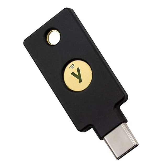 Ключ безопасности YubiKey 5C NFC, USB-C, Yubico, Черный (Yubi5C-nai ...