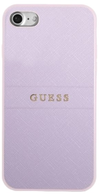 Панель Guess Saffiano Stripe для Apple iPhone 7/8/SE 2020/SE 2022 Фіолетовий (3666339050207) - зображення 2