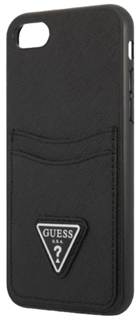 Панель Guess Saffiano Triangle Logo Cardslot для Apple iPhone 7/8/SE 2020/SE 2022 Чорний (3666339050177) - зображення 3