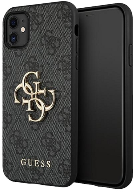 Панель Guess 4G Big Metal Logo для Apple iPhone 11 Сірий (3666339006600) - зображення 1