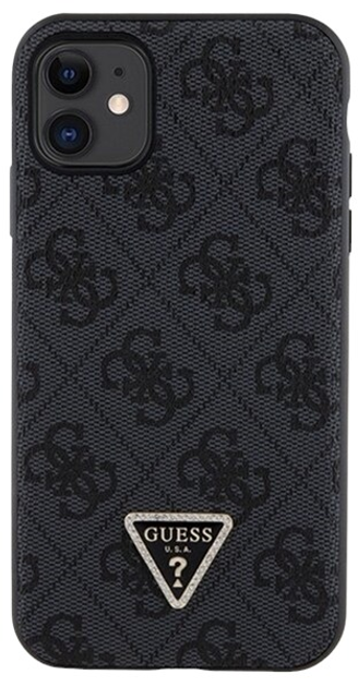 Etui Guess Crossbody 4G Metal Logo do Apple iPhone 11 Black (3666339146702) - obraz 3
