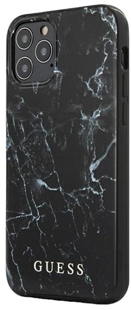 Панель Guess Marble для Apple iPhone 12 Pro Max Чорна (3700740481684) - зображення 1