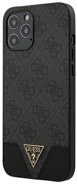 Панель Guess 4G Triangle Collection для Apple iPhone 12 Pro Сіра (3700740480335) - зображення 1