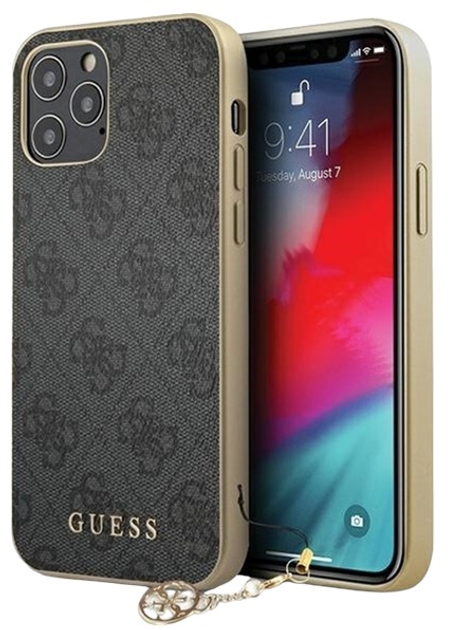 Панель Guess 4G Charms Collection для Apple iPhone 12/12 Pro Сірий (3700740489529) - зображення 1