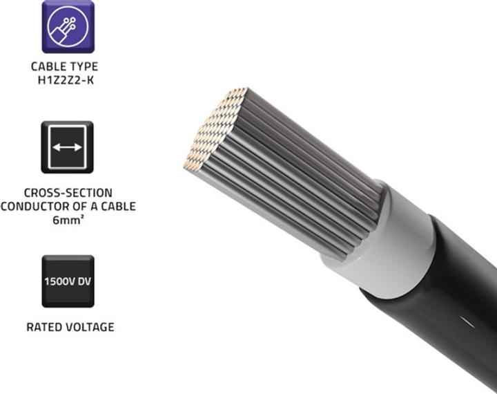 Kabel fotowoltaiczny Qoltec Solar 6 mm² 100 m Czarny (53853) (5901878538532) - obraz 4