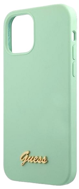 Etui Guess Metal Logo Script do Apple iPhone 12/12 Pro Green (3700740494585) - obraz 2