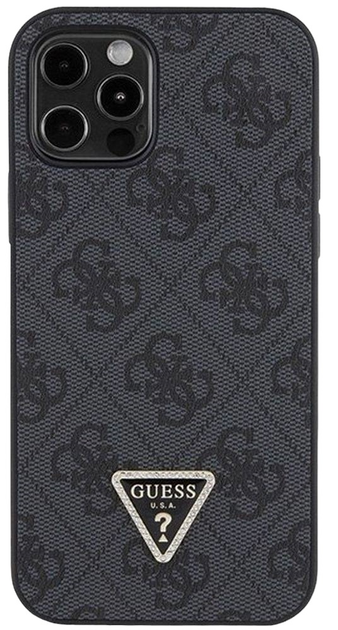 Etui Guess Crossbody Metal Logo do Apple iPhone 12/12 Pro Black (3666339146719) - obraz 1