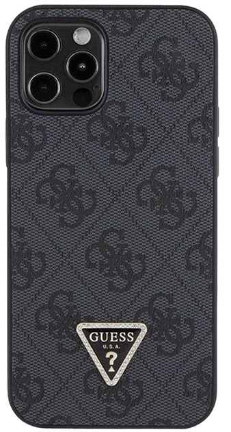 Панель Guess Crossbody Metal Logo для Apple iPhone 12/12 Pro Чорний (3666339146719) - зображення 1