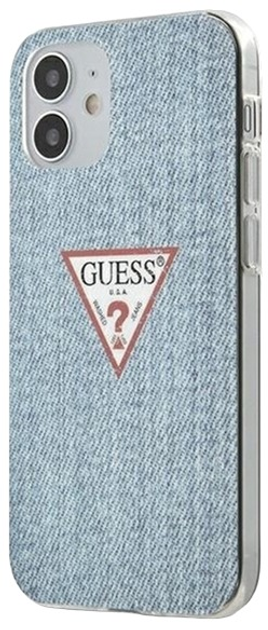 Etui Guess Jeans Collection do Apple iPhone 12 mini Light Blue (3700740481844) - obraz 1