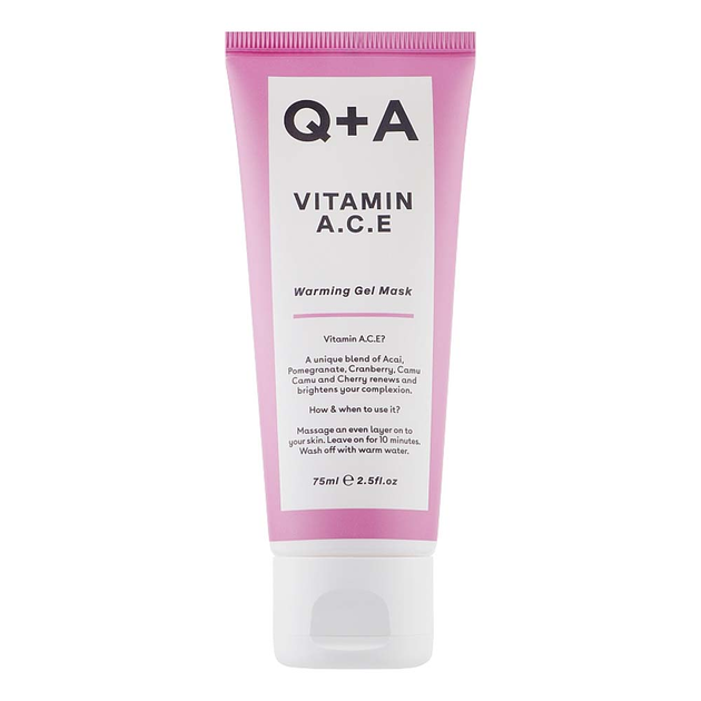 Маска Q+A для лица мультивитаминная Vitamin A.C.E. Warming Gel Mask 75 ml (0306156) - изображение 1