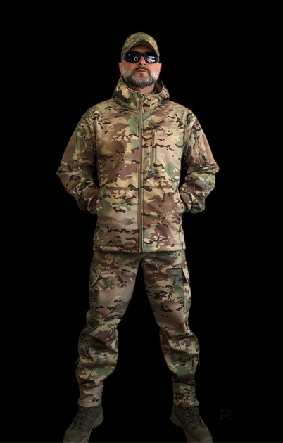 Тактичний костюм Soft Shell РУС ТАКТ мультикам 54 - зображення 2