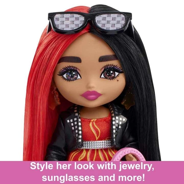 Лялька BARBIE Extra Minis Doll with Moto Jacket міні лялька з мото