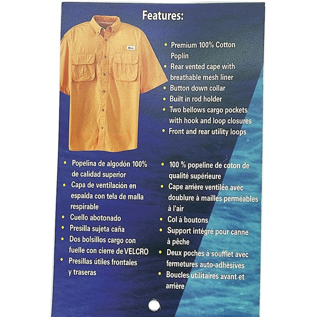 Рубашка World Wide Sportsman Fishing Shirt, L, 100% Cotton, Short Sleeve,  Tangelo (оранжевый) от продавца: FOX – в интернет-магазине ROZETKA