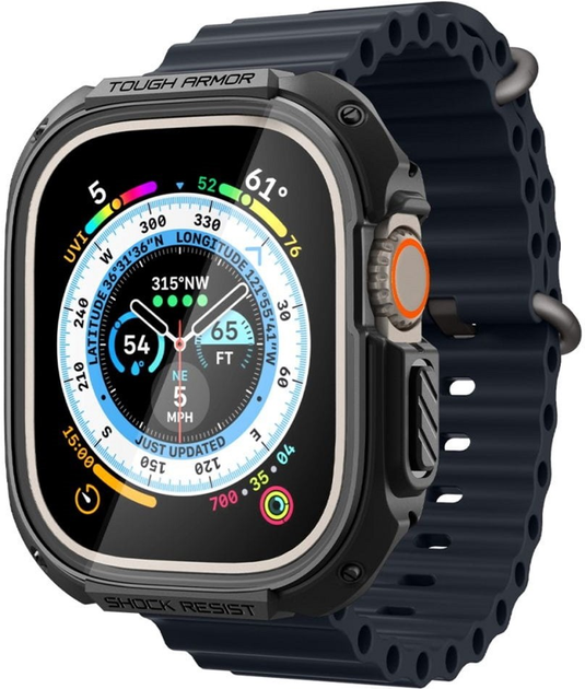 Etui Spigen Tough Armor ACS05457 do Apple Watch Ultra 49 mm Czarny (8809811868760) - obraz 5