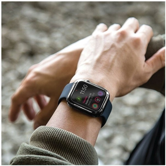 Etui Uniq Garde do Apple Watch Series 4/5/6/SE 44 mm Szary (8886463669600) - obraz 6