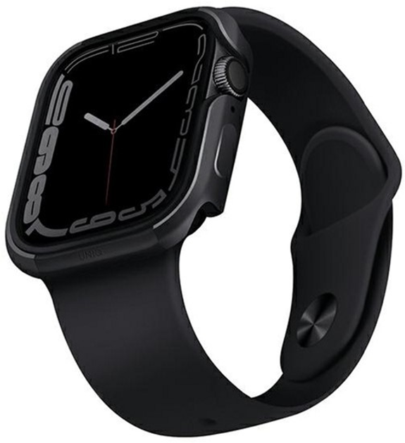 Etui Uniq Valencia do Apple Watch Series 4/5/6/7/8/SE/SE2 44-45 mm Grafitowy (8886463680049) - obraz 1