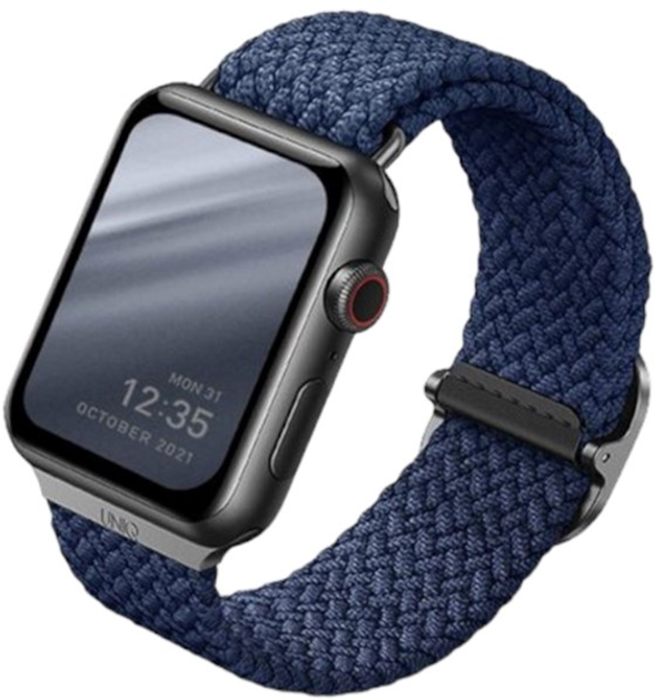 Ремінець Uniq Aspen Braided для Apple Watch Series 1/2/3/4/5/6/7/8/SE/SE2 42-45 мм Oxford Blue (8886463676424) - зображення 2