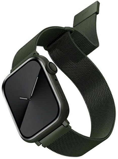 Pasek Uniq Dante Stainless Steel do Apple Watch Series 1/2/3/4/5/6/7/8/SE/SE2 38-41 mm Zielony (8886463679180) - obraz 1