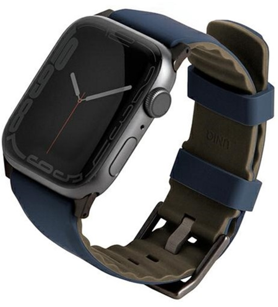 Pasek Uniq Linus Airosoft Silicone do Apple Watch Series 1/2/3/4/5/6/7/8/SE/SE2/Ultra 42-49 mm Niebieski (8886463680919) - obraz 1