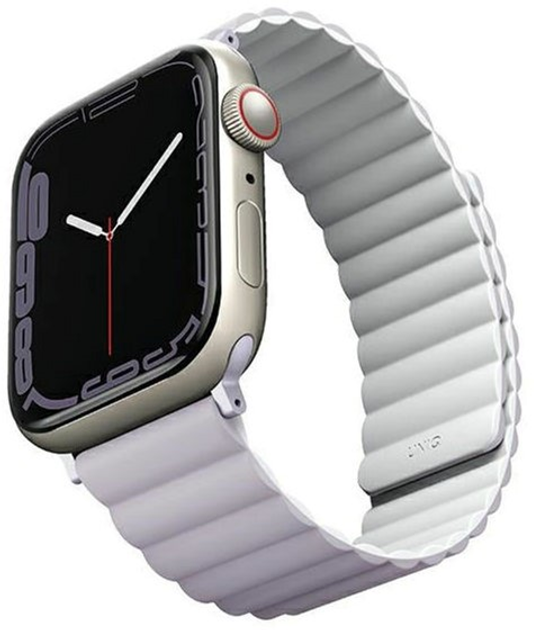 Ремінець Uniq Revix Reversible Magnetic для Apple Watch Series 1/2/3/4/5/6/7/8/SE/SE2/Ultra 42-49 мм Lilac White (8886463680810) - зображення 1