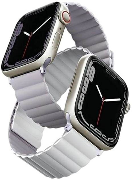 Pasek Uniq Revix Reversible Magnetic do Apple Watch Series 1/2/3/4/5/6/7/8/SE/SE2/Ultra 42-49 mm Lilak-biały (8886463680810) - obraz 2