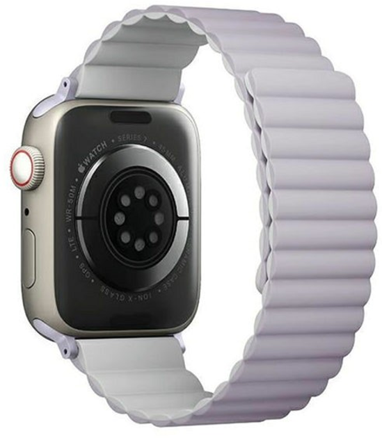 Pasek Uniq Revix Reversible Magnetic do Apple Watch Series 1/2/3/4/5/6/7/8/SE/SE2/Ultra 42-49 mm Lilak-biały (8886463680810) - obraz 3
