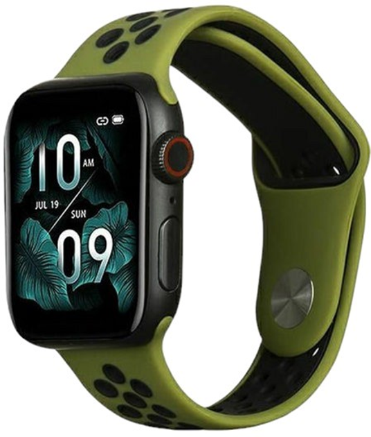 Ремінець Beline Sport Silicone для Apple Watch Series 1/2/3/4/5/6/7/8/SE/SE2 38-41 мм Green-Black (5904422919870) - зображення 1