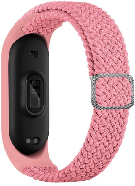 Pasek Beline Textile do Xiaomi Mi Band 5/6/7 Różowy (5904422914202) - obraz 1