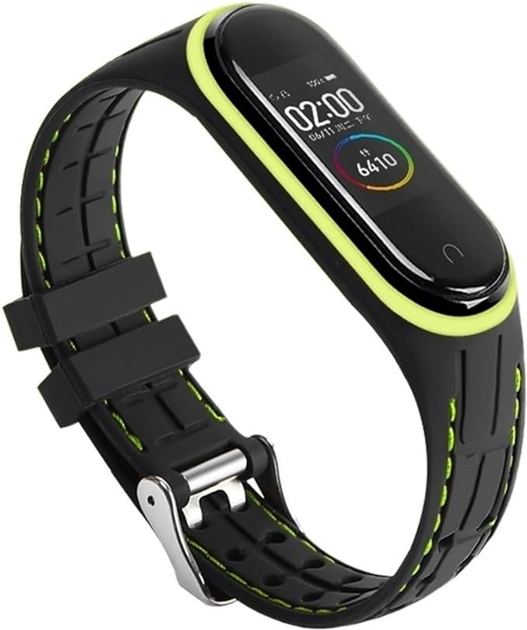 Pasek Beline Smart do Xiaomi Mi Band 7 Czarno-limonkowy (5905359814498) - obraz 1