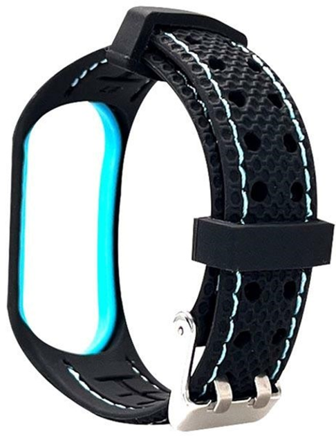 Ремінець Beline Sport для Xiaomi Mi Band 7 Black/Blue (5905359814511) - зображення 4