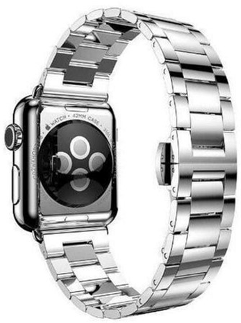 Pasek Mercury Metal do Apple Watch Series 1/2/3/4/5/6/7/8/SE/SE2 38-41 mm Srebrny (8809724801458) - obraz 2