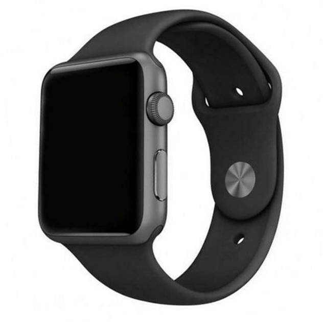 Pasek Mercury Silicon do Apple Watch Series 1/2/3/4/5/6/7/8/SE/SE2 38-41 mm Czarny (8809724801731) - obraz 1