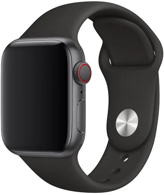 Ремінець Mercury Silicon для Apple Watch Series 1/2/3/4/5/6/7/8/SE/SE2/Ultra 42-45 мм Black (8809724801762) - зображення 1