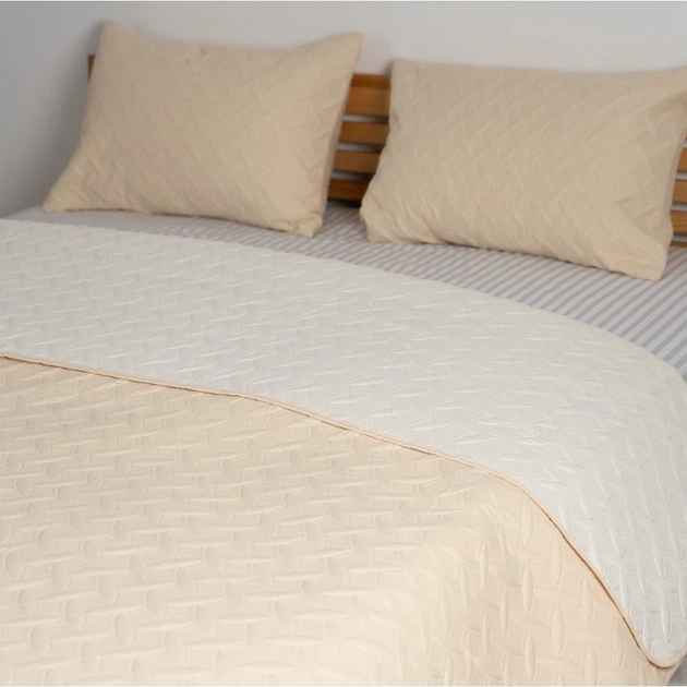 Покривало ТЕП. Vintage Beige ромб з овалом-180х240 - зображення 2