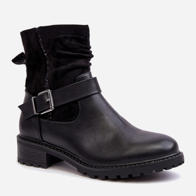 Жіночі зимові черевики низькі Cillolis 39 Чорні (5905677979756) - зображення 2
