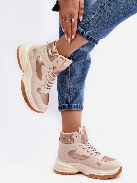 Śniegowce damskie niskie Lee Cooper LCJ-23-44-1972L 40 Beżowe (5904292124756) - obraz 5