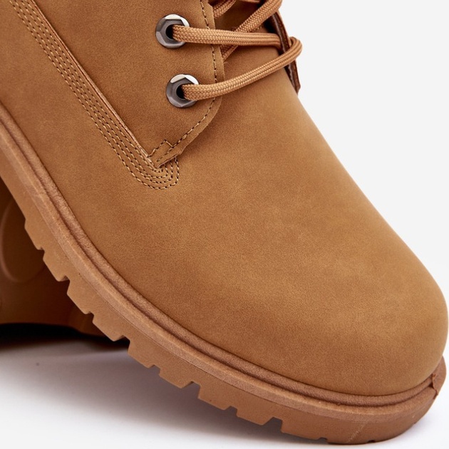 Trapery męskie wysokie sznurowane Memeni 42 Camel (5905677973259) - obraz 4