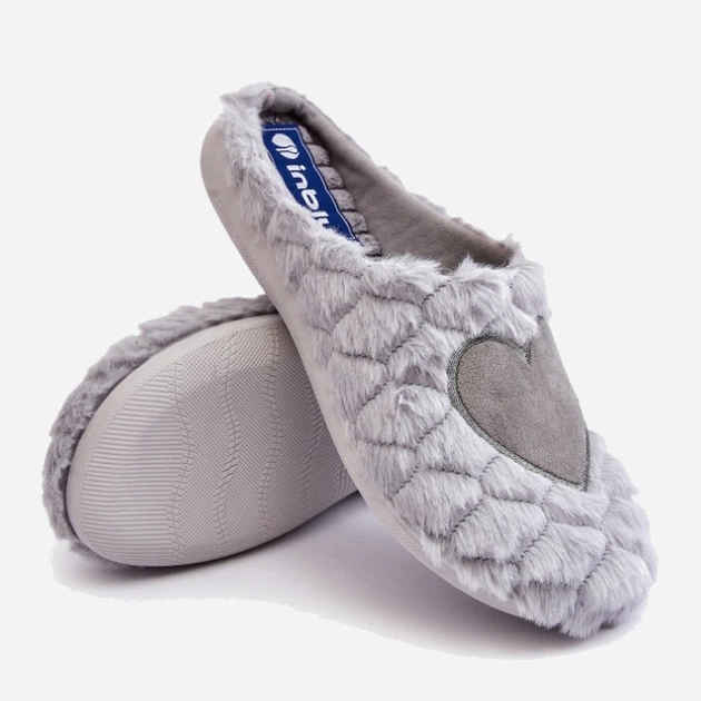 Kapcie damskie ciepłe Inblu EC000099 41 Szare (5905677966626) - obraz 3